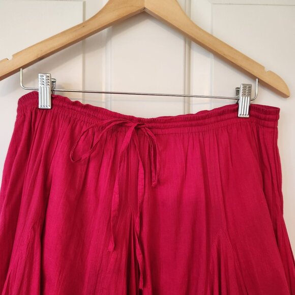 Saks Fifth Avenue Threads Pink Cotton Maxi Skirt Boho Gypsy Hippie Festival Cute - Picture 3 of 9